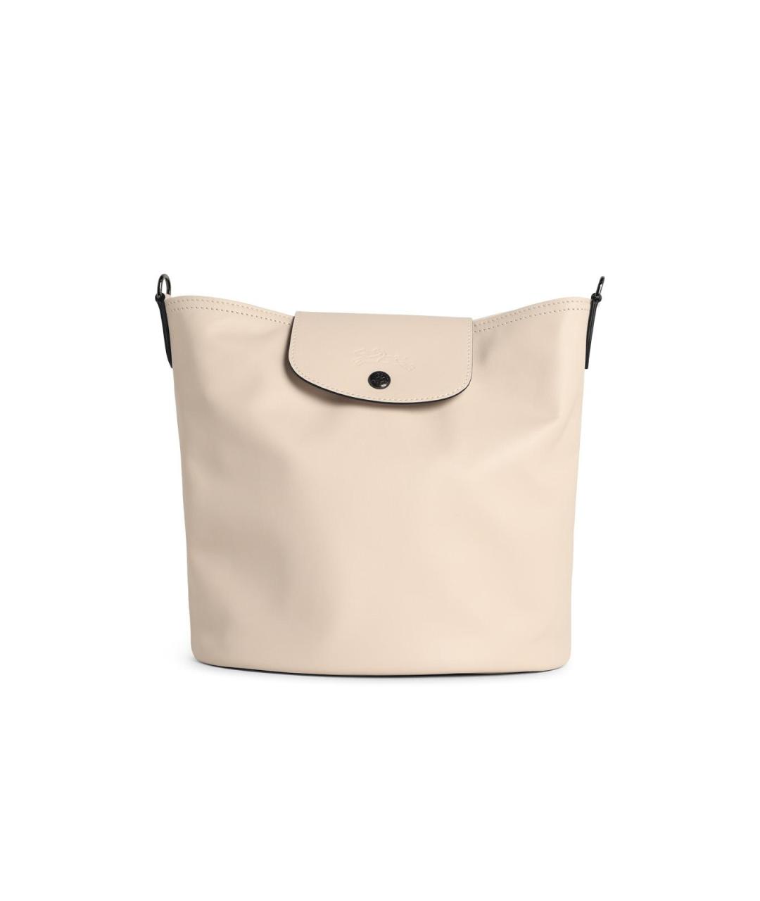 LONGCHAMP Бежевая кожаная сумка через плечо, фото 1