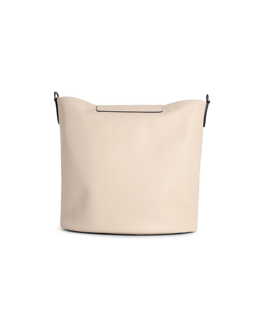 LONGCHAMP Бежевая кожаная сумка через плечо, фото 3
