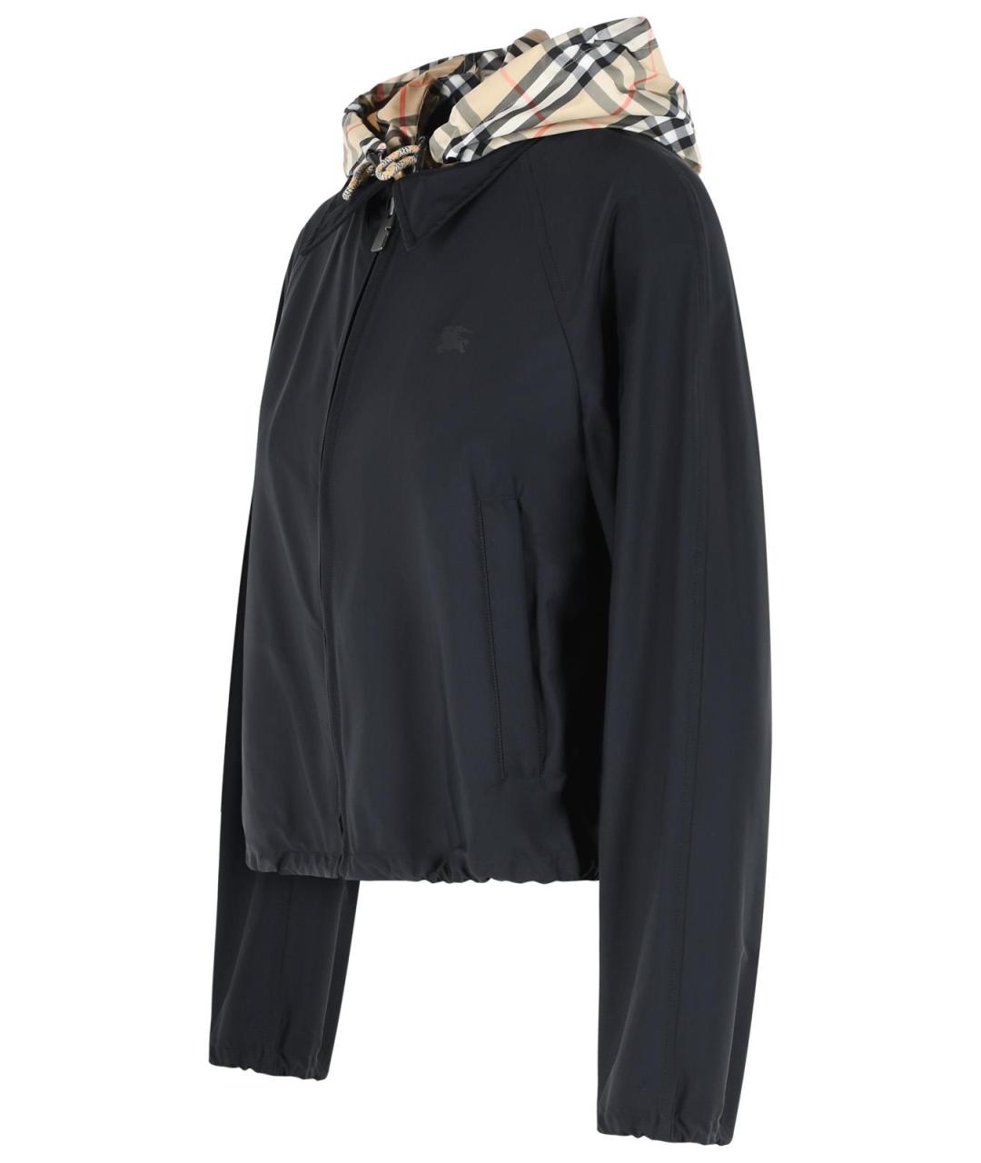 BURBERRY Черная полиамидовая куртка, фото 2