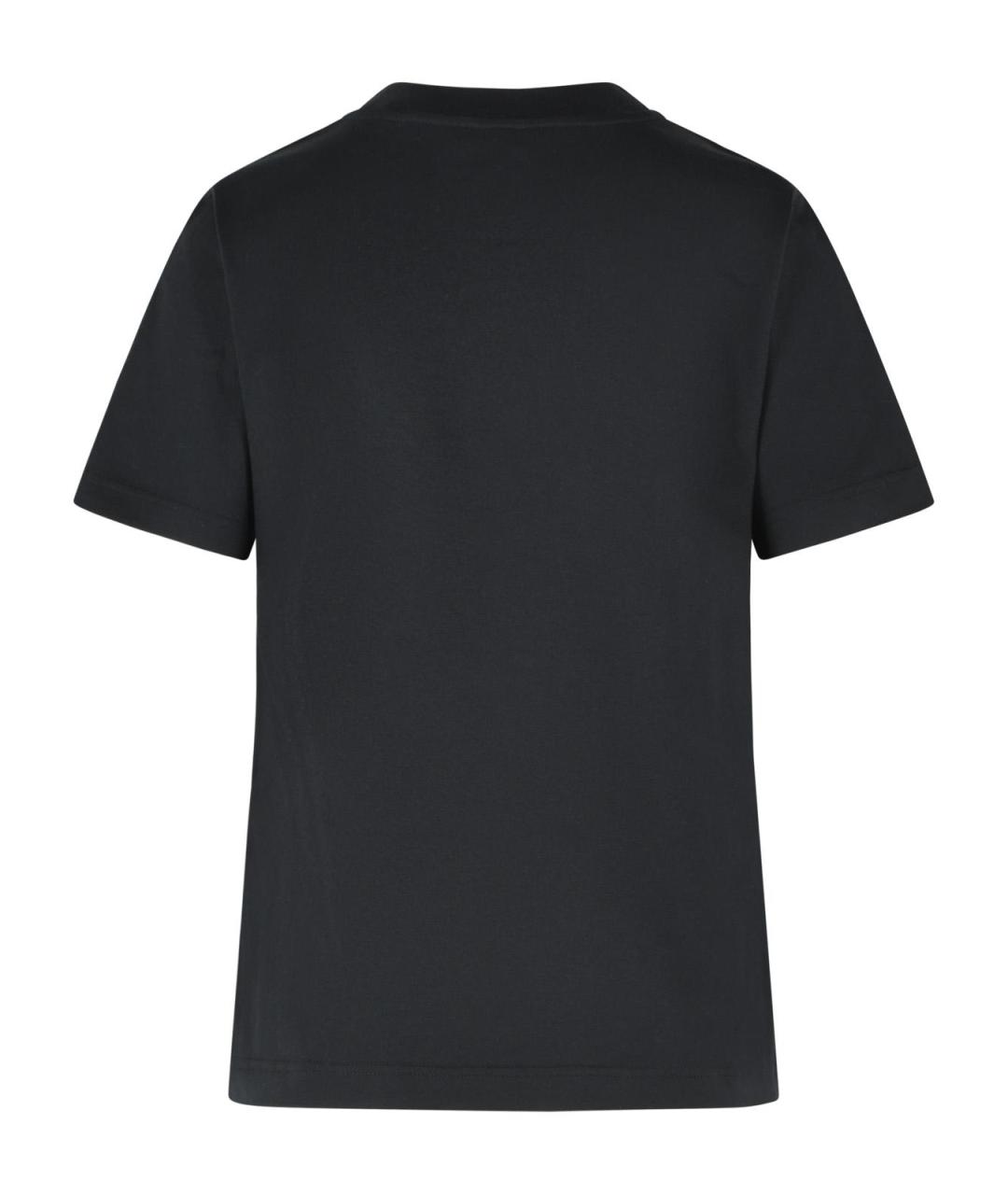 BURBERRY Черная хлопковая футболка, фото 3