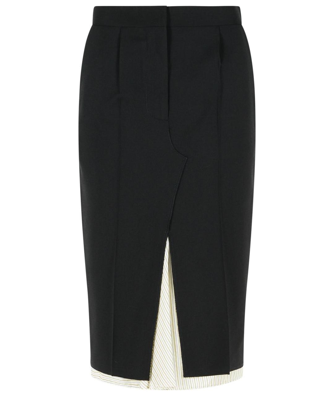 MARNI Черная шерстяная юбка миди, фото 4