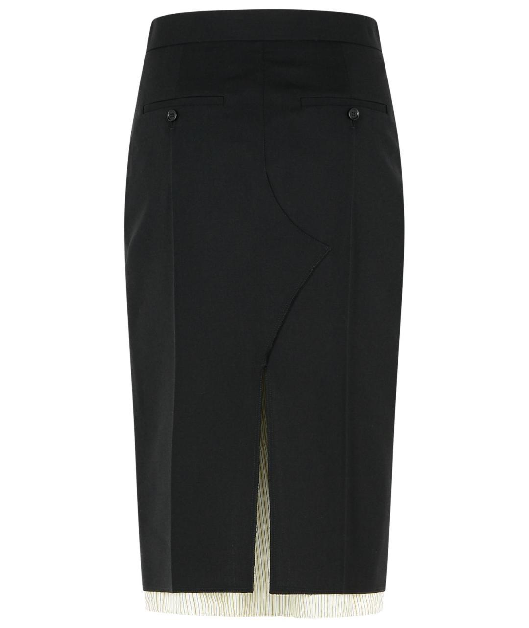 MARNI Черная шерстяная юбка миди, фото 3