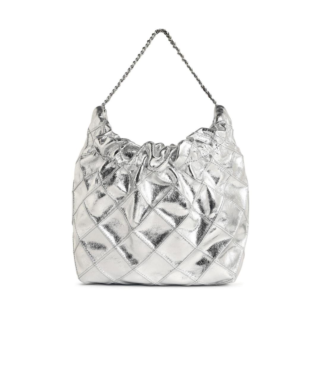 TORY BURCH Серебряная кожаная сумка тоут, фото 3