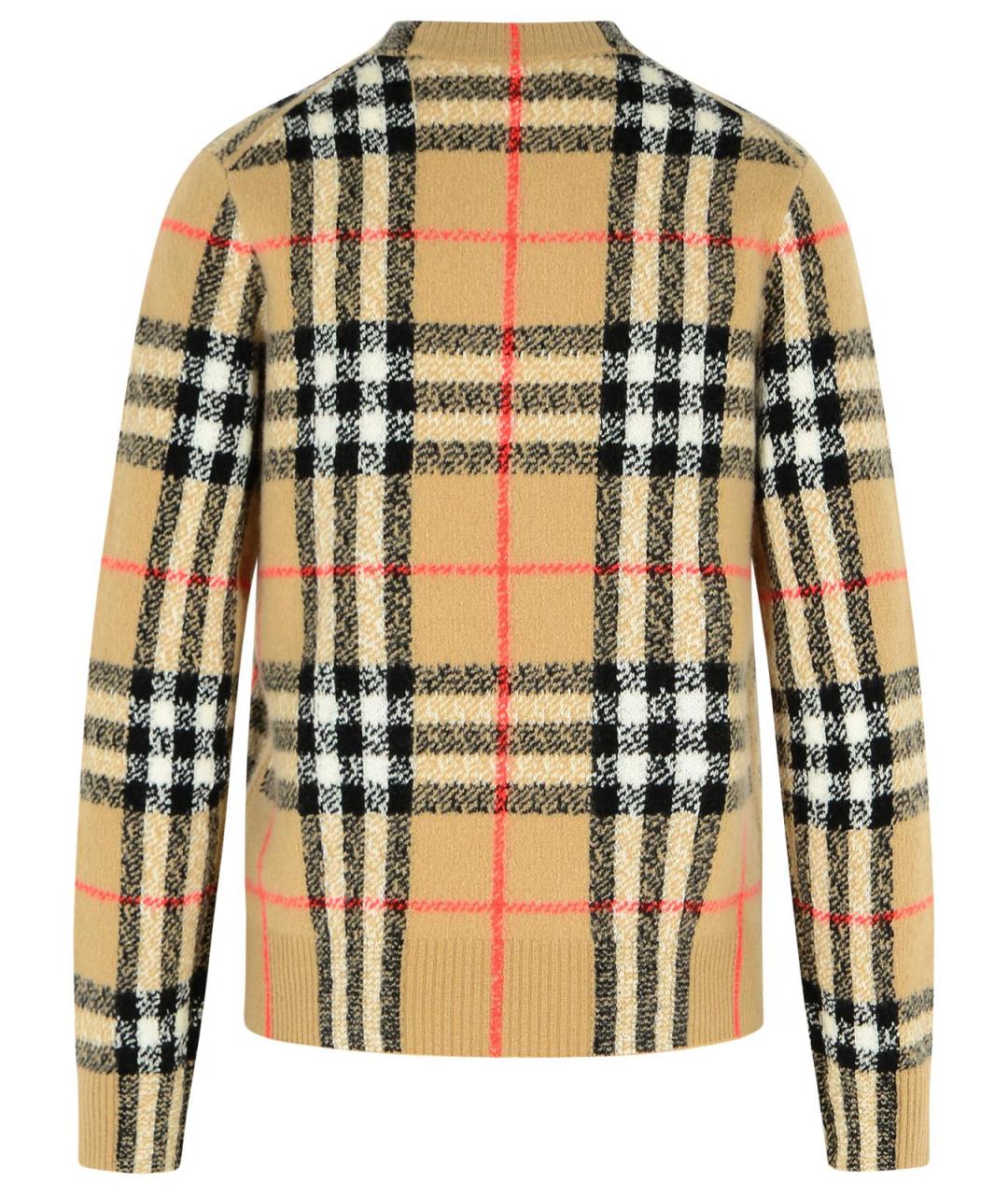 BURBERRY Бежевый кашемировый джемпер / свитер, фото 3