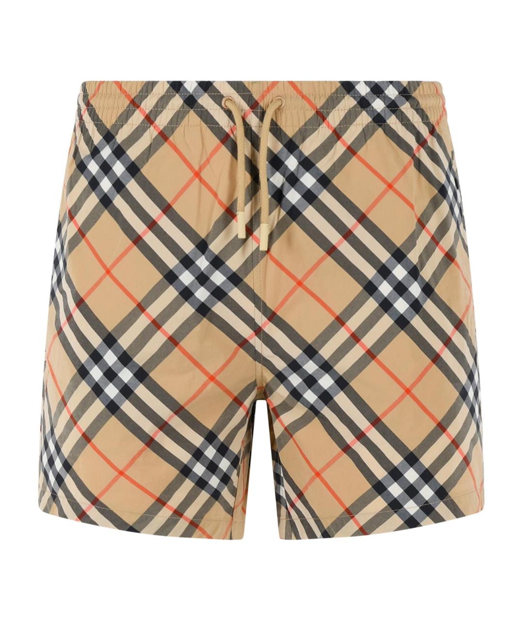 BURBERRY Бежевые полиамидовые плавки, фото 1