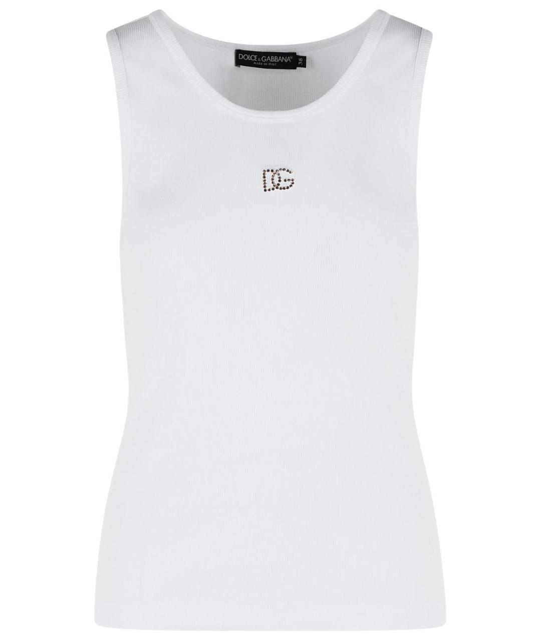 DOLCE&GABBANA Белая хлопковая майка, фото 1