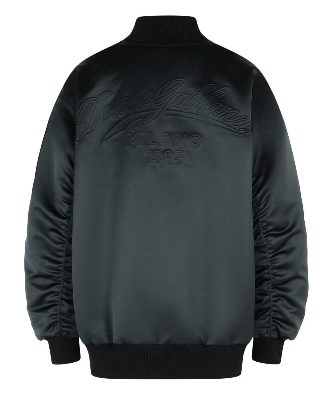 DOLCE&GABBANA Черная полиэстеровая куртка, фото 3