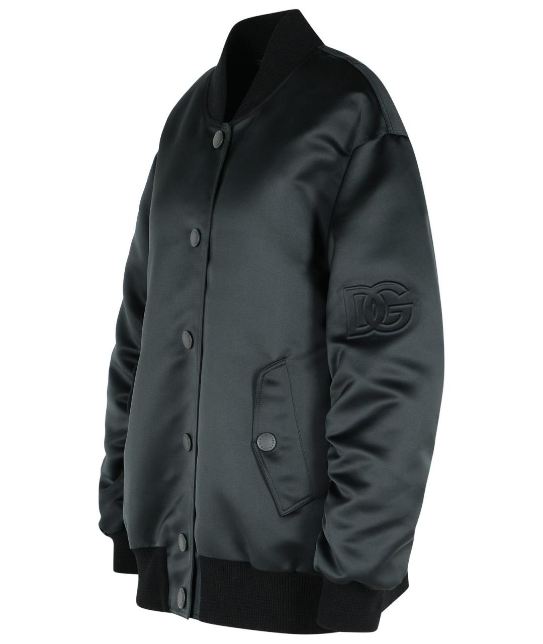 DOLCE&GABBANA Черная полиэстеровая куртка, фото 2