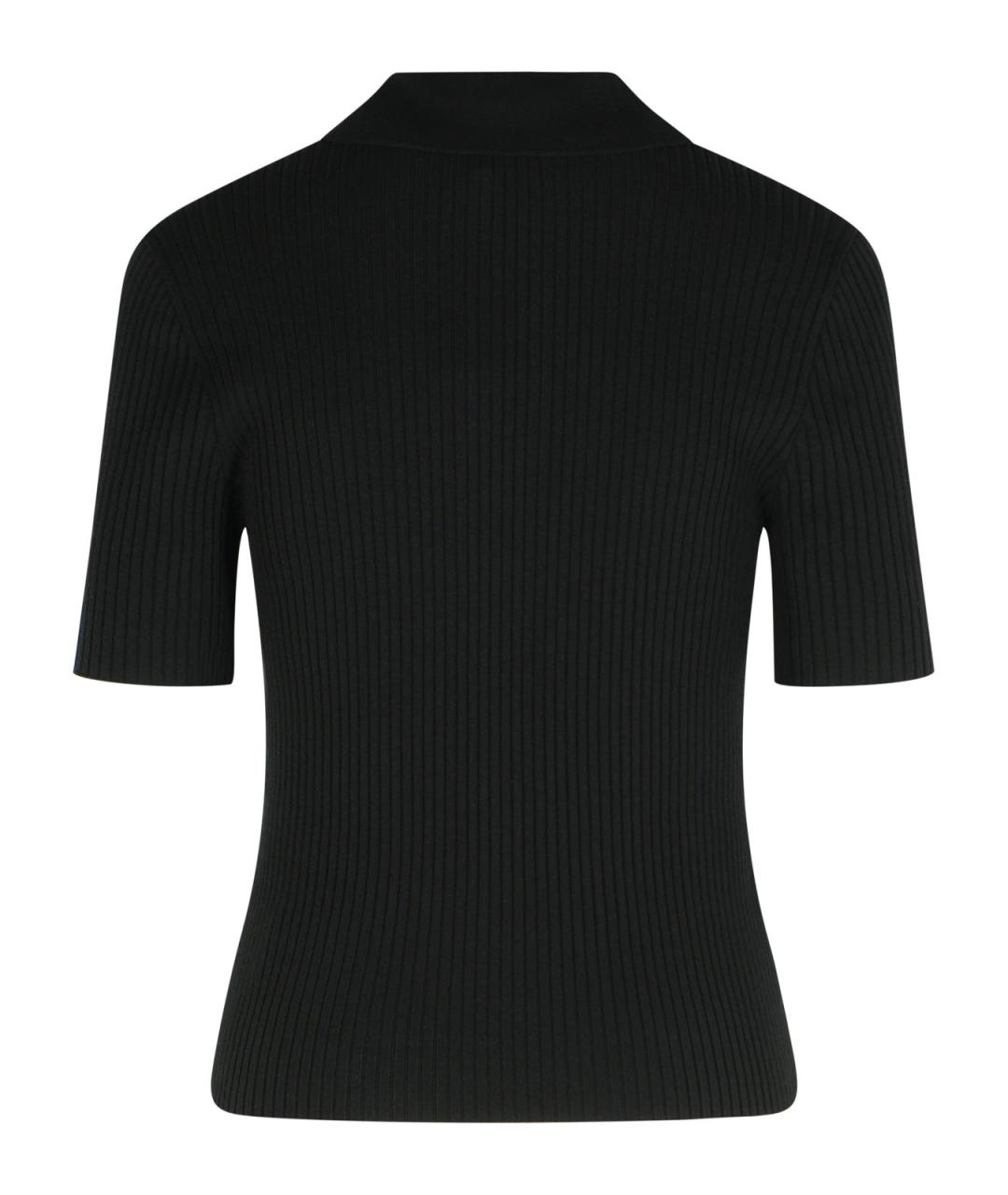 COURREGES Черная вискозная футболка, фото 3