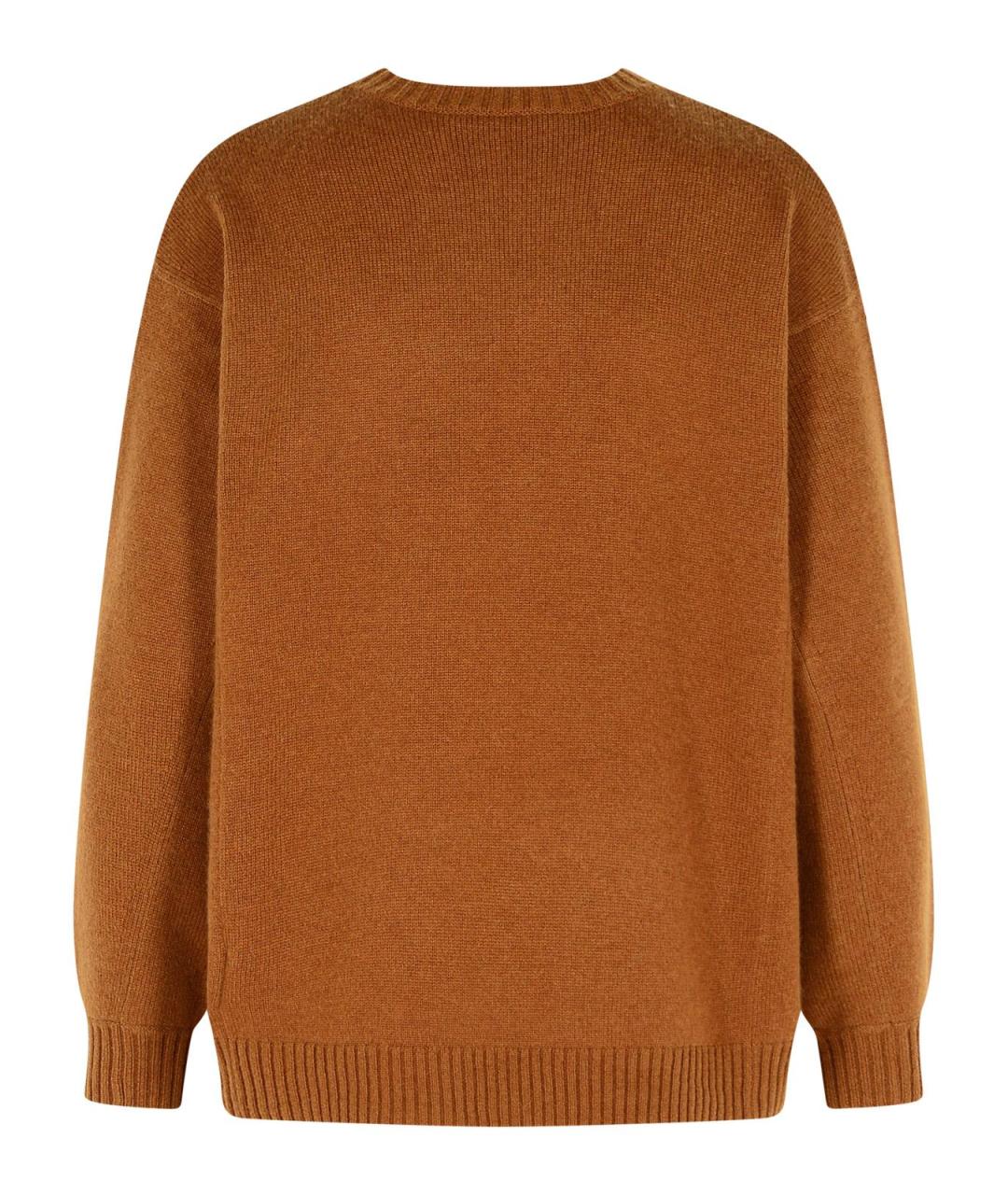 MAX MARA Коричневый шерстяной джемпер / свитер, фото 3