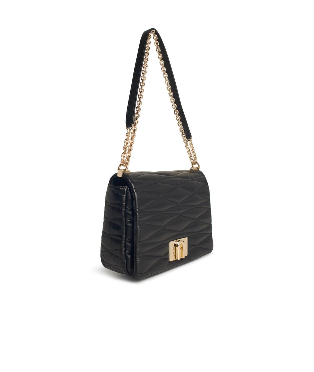 FURLA Черная кожаная сумка через плечо, фото 2