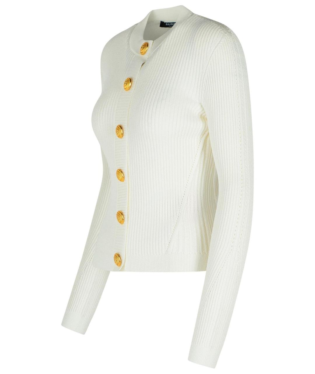BALMAIN Белый вискозный кардиган, фото 2