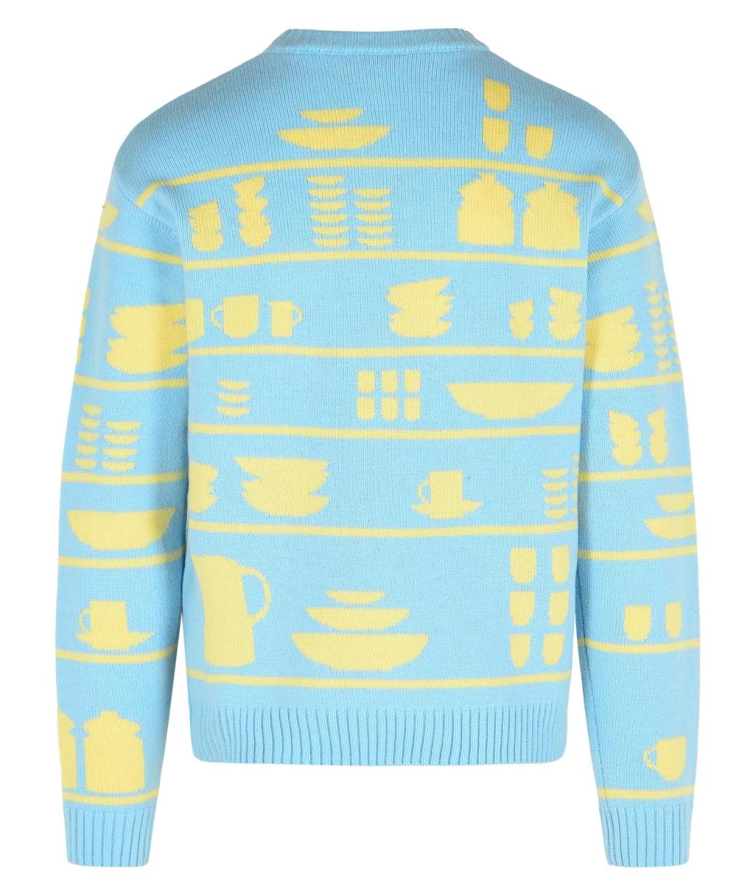 J.W.ANDERSON Голубой шерстяной джемпер / свитер, фото 3