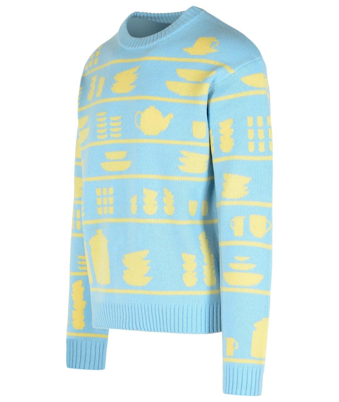 J.W.ANDERSON Голубой шерстяной джемпер / свитер, фото 2