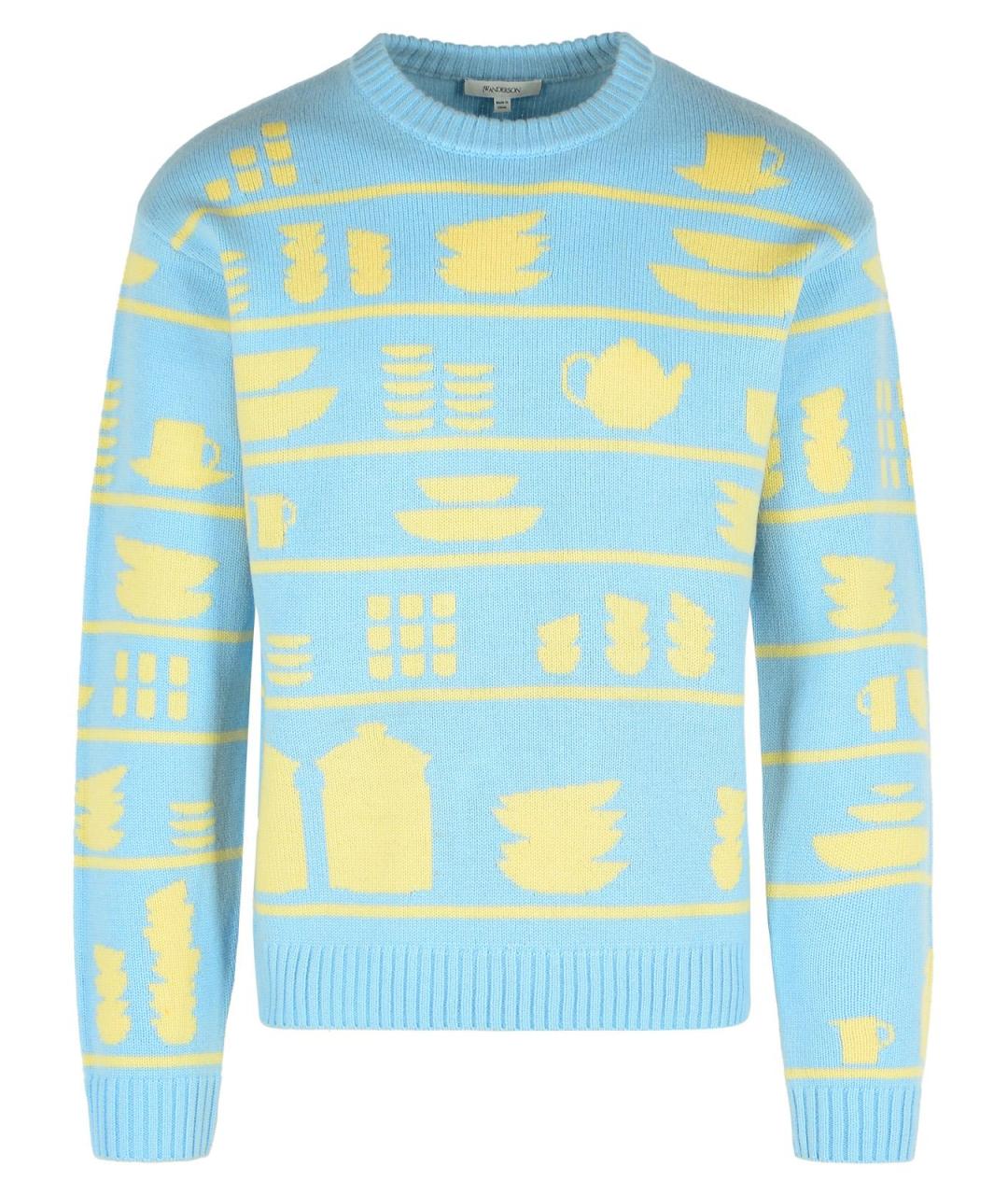 J.W.ANDERSON Голубой шерстяной джемпер / свитер, фото 1