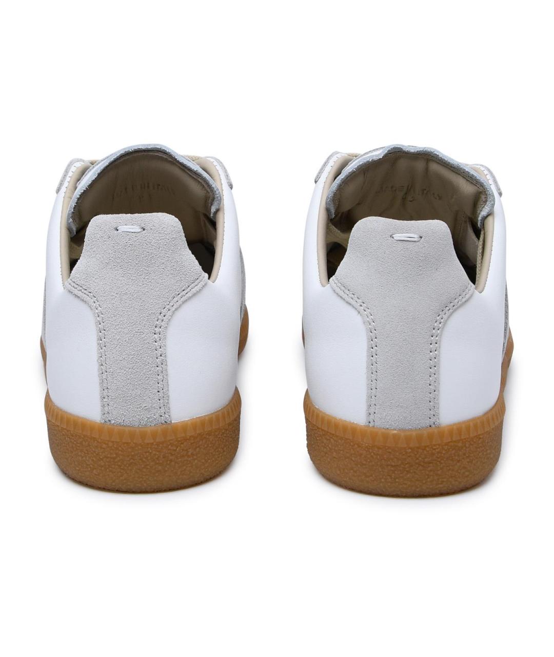 MAISON MARGIELA Белые кожаные кеды, фото 4