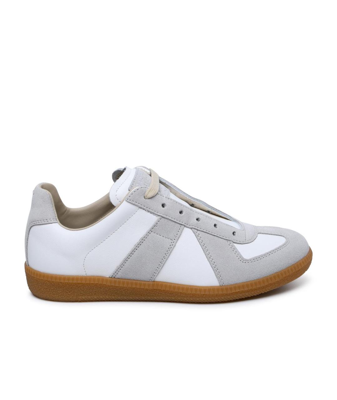 MAISON MARGIELA Белые кожаные кеды, фото 1