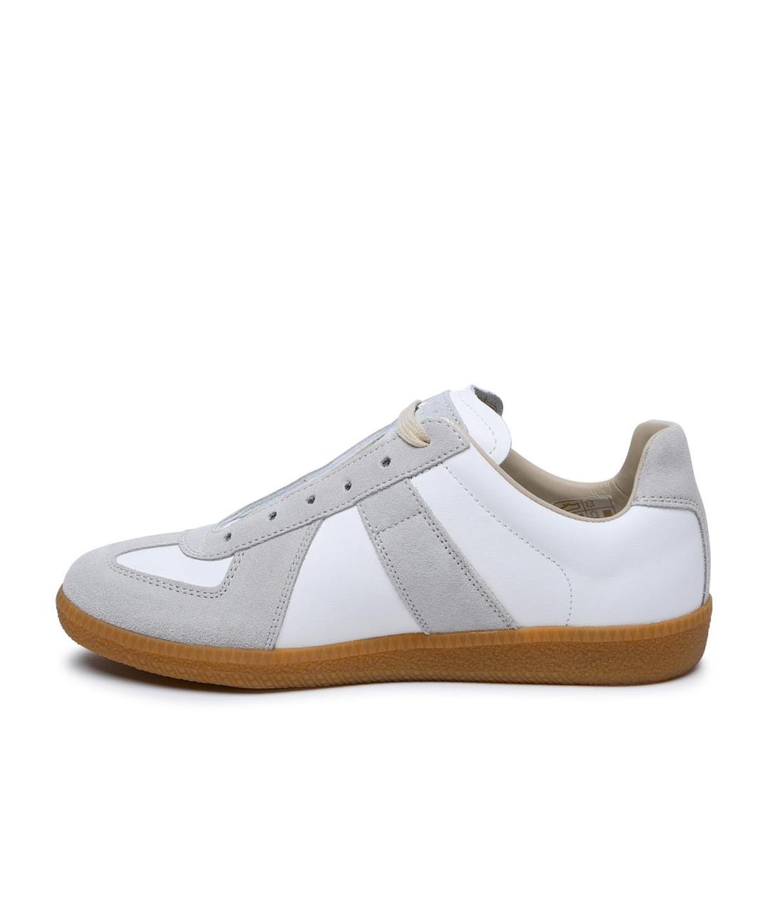 MAISON MARGIELA Белые кожаные кеды, фото 3