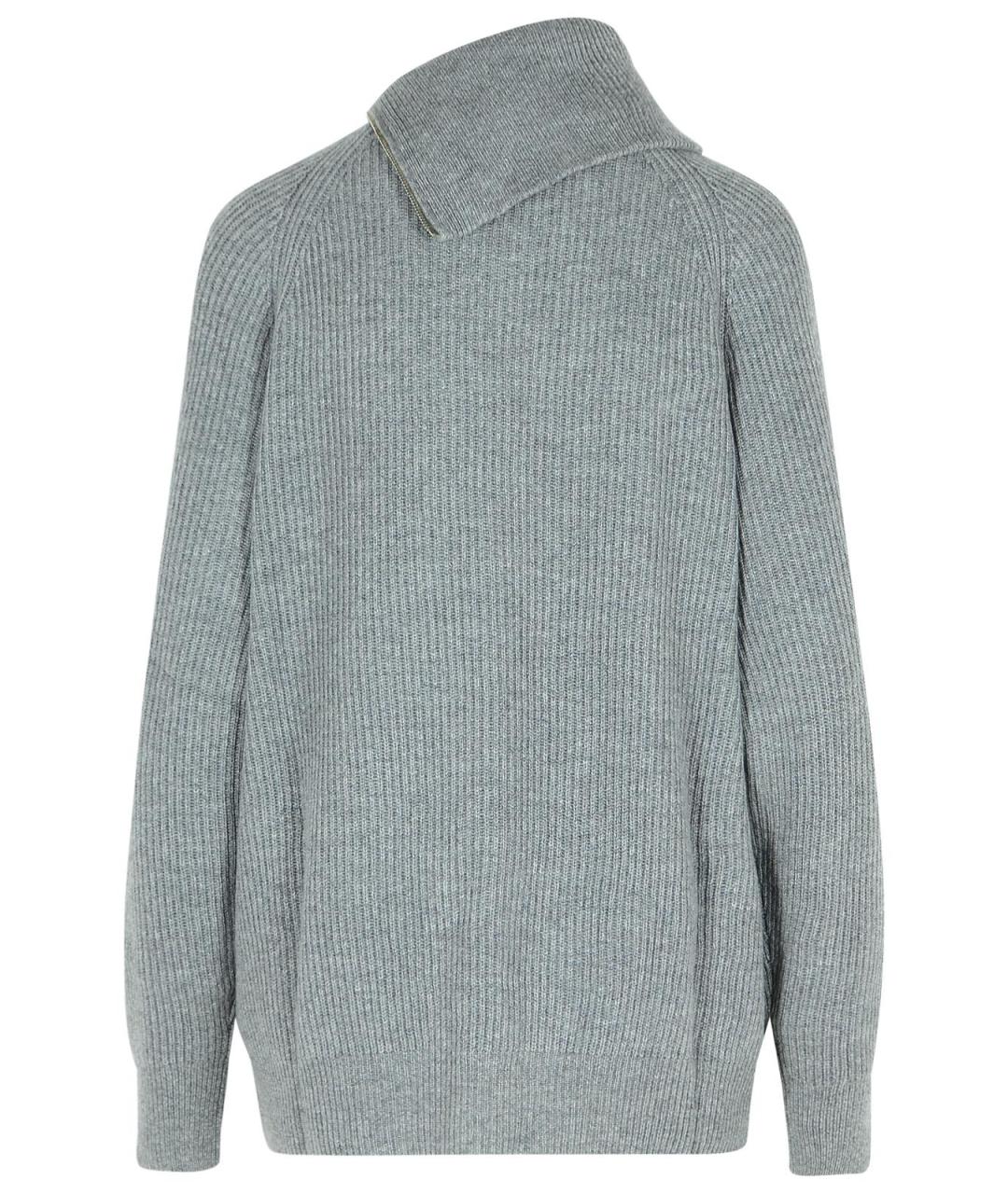 SPORTMAX Серый шерстяной джемпер / свитер, фото 3