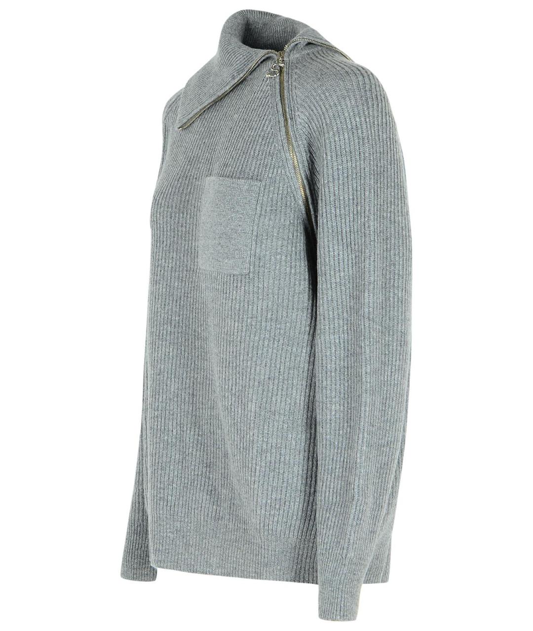 SPORTMAX Серый шерстяной джемпер / свитер, фото 2