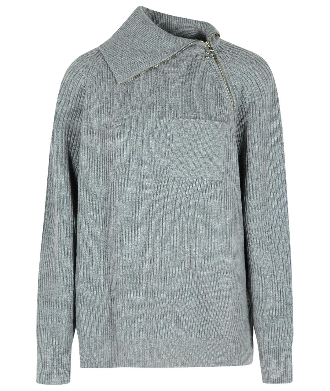 SPORTMAX Серый шерстяной джемпер / свитер, фото 1