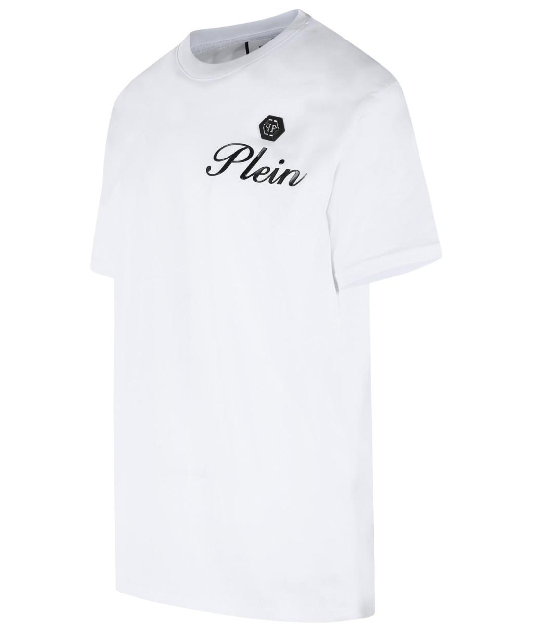 PHILIPP PLEIN Белая хлопковая футболка, фото 2