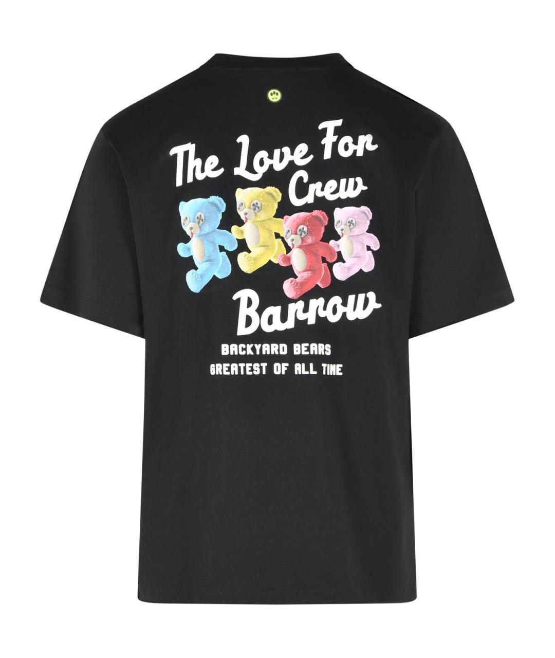 BARROW Черная хлопковая футболка, фото 3