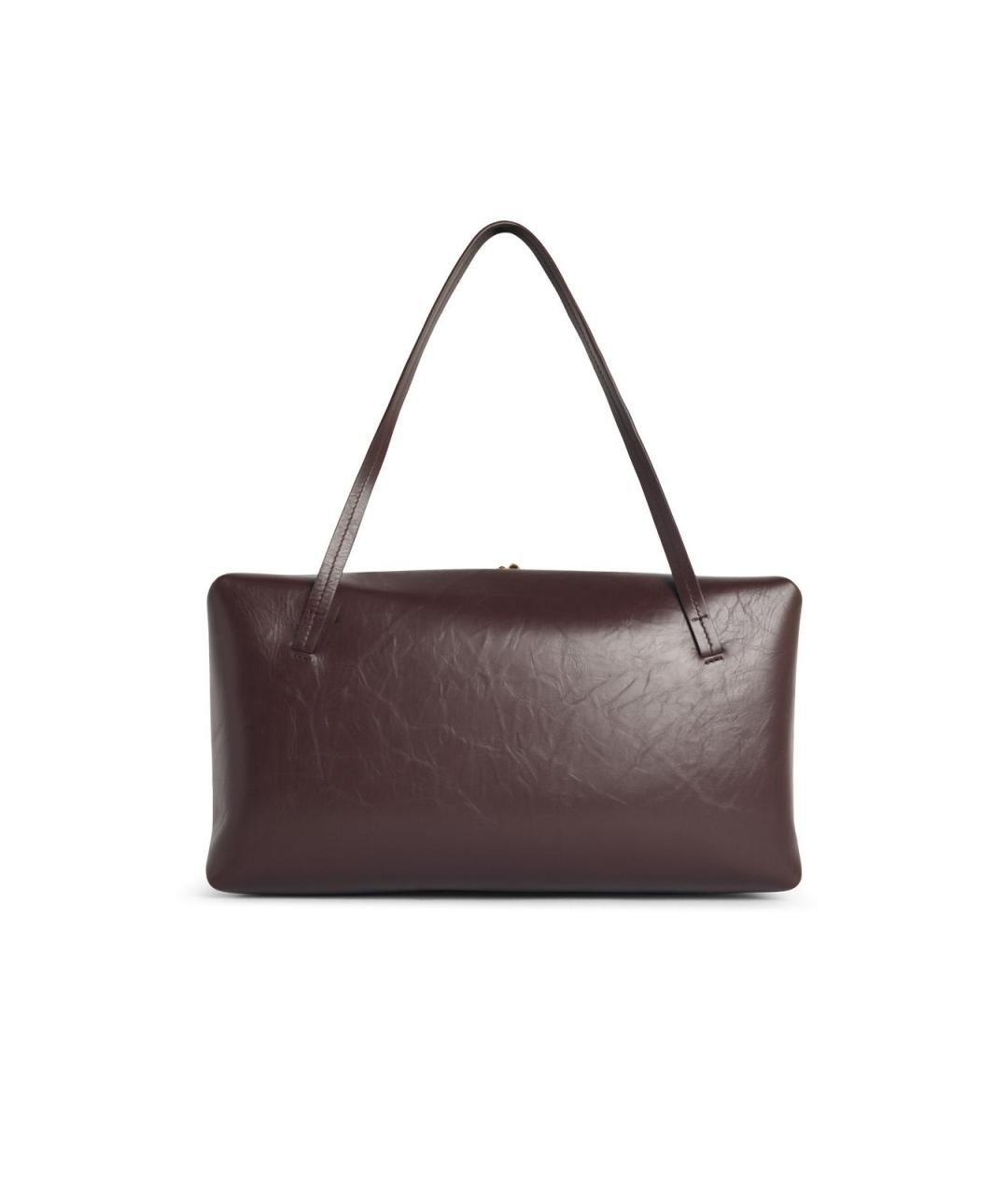 JIL SANDER Коричневая кожаная сумка через плечо, фото 3