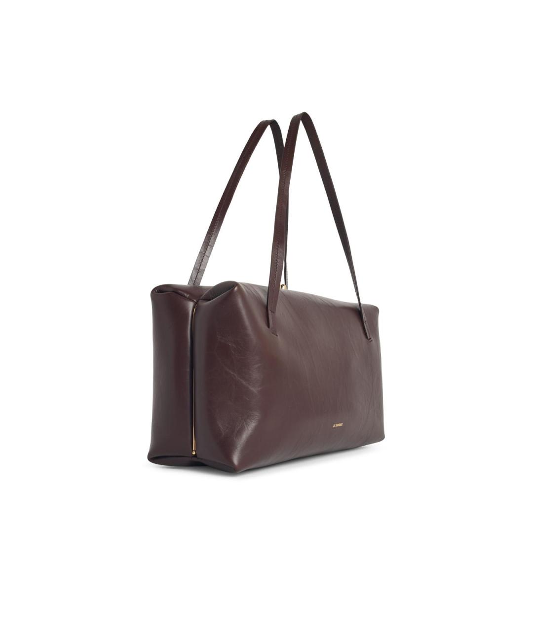 JIL SANDER Коричневая кожаная сумка через плечо, фото 2