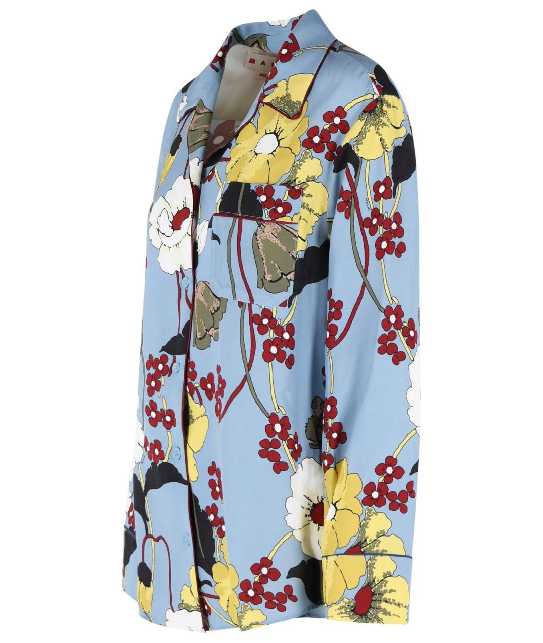 MARNI Голубая вискозная рубашка, фото 2