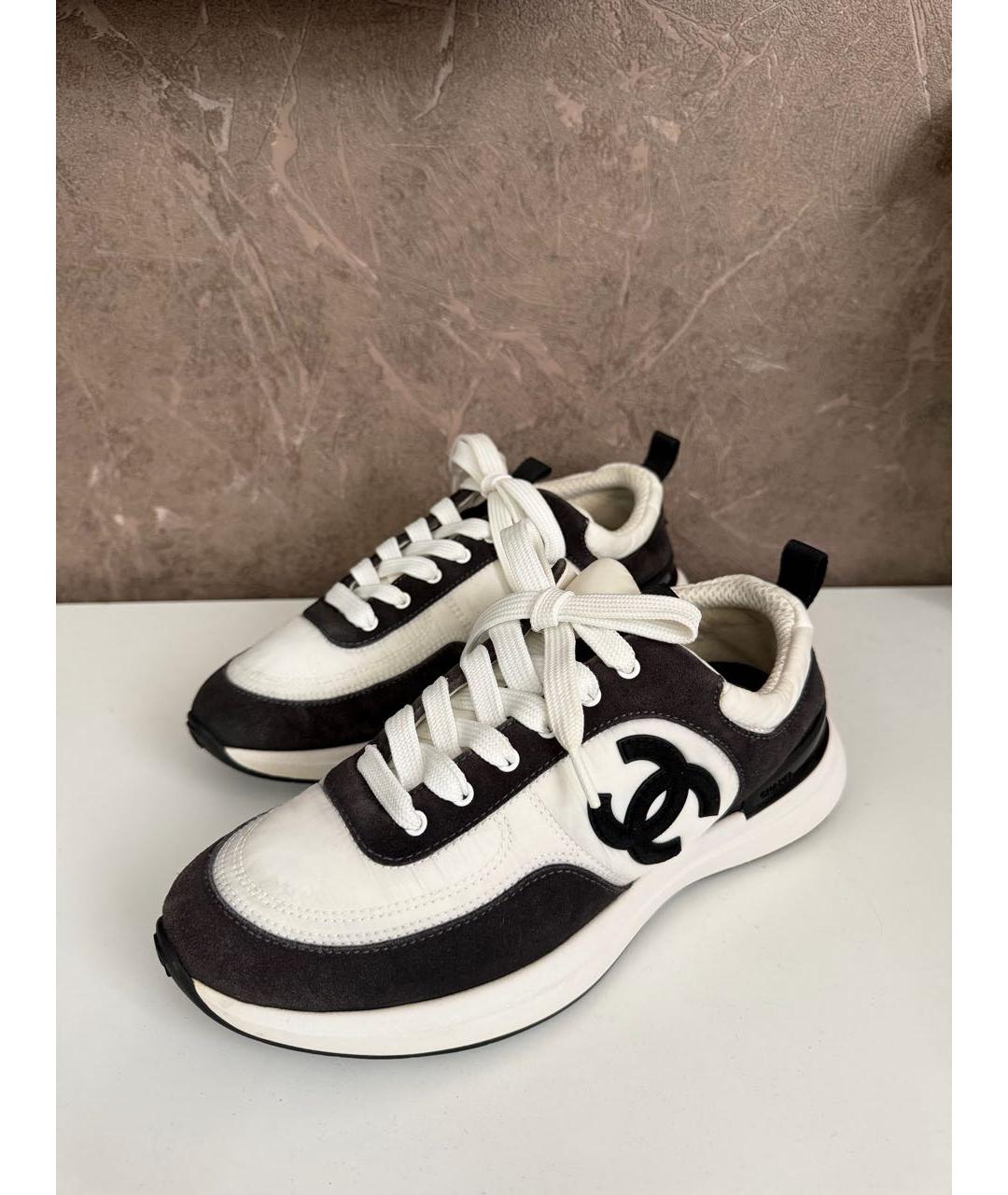 CHANEL Серые замшевые кроссовки, фото 6