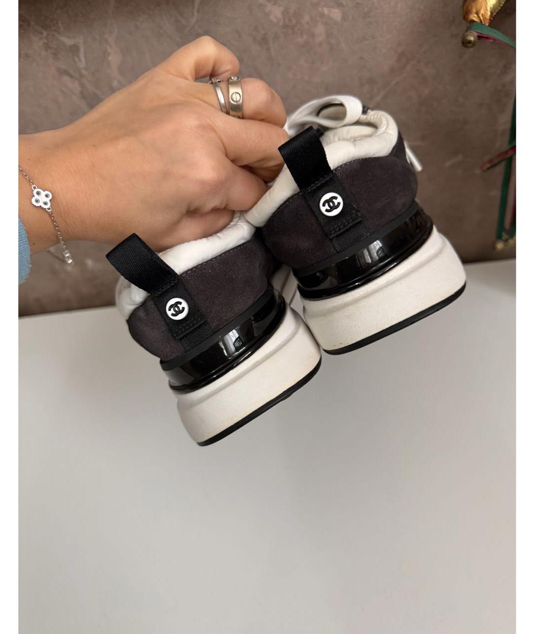 CHANEL Серые замшевые кроссовки, фото 4