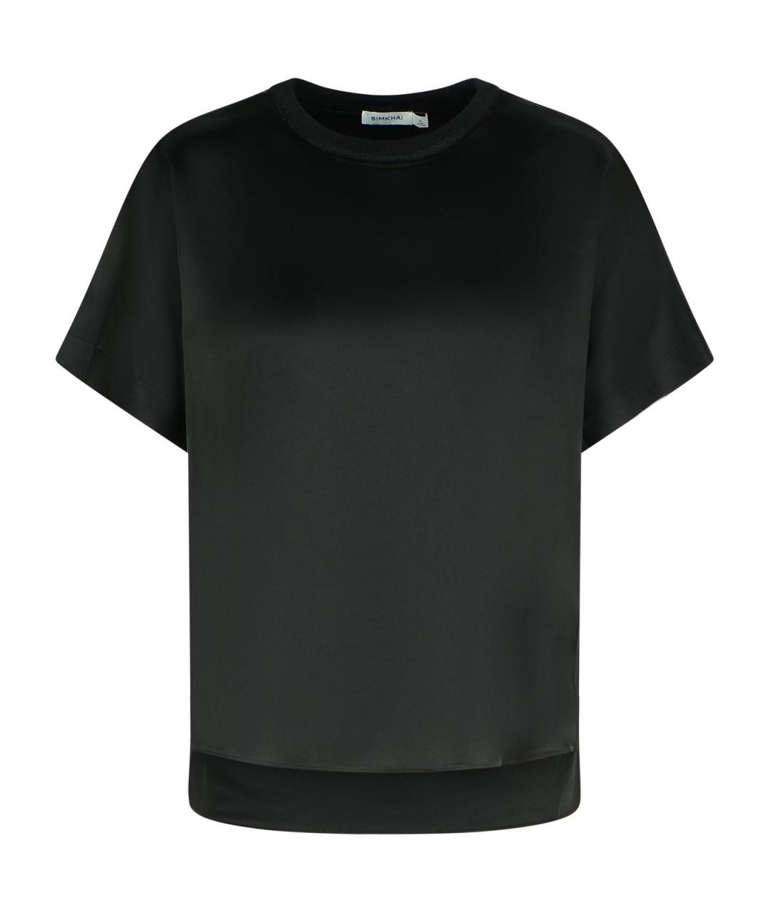 SIMKHAI Черная ацетатная блузы, фото 1