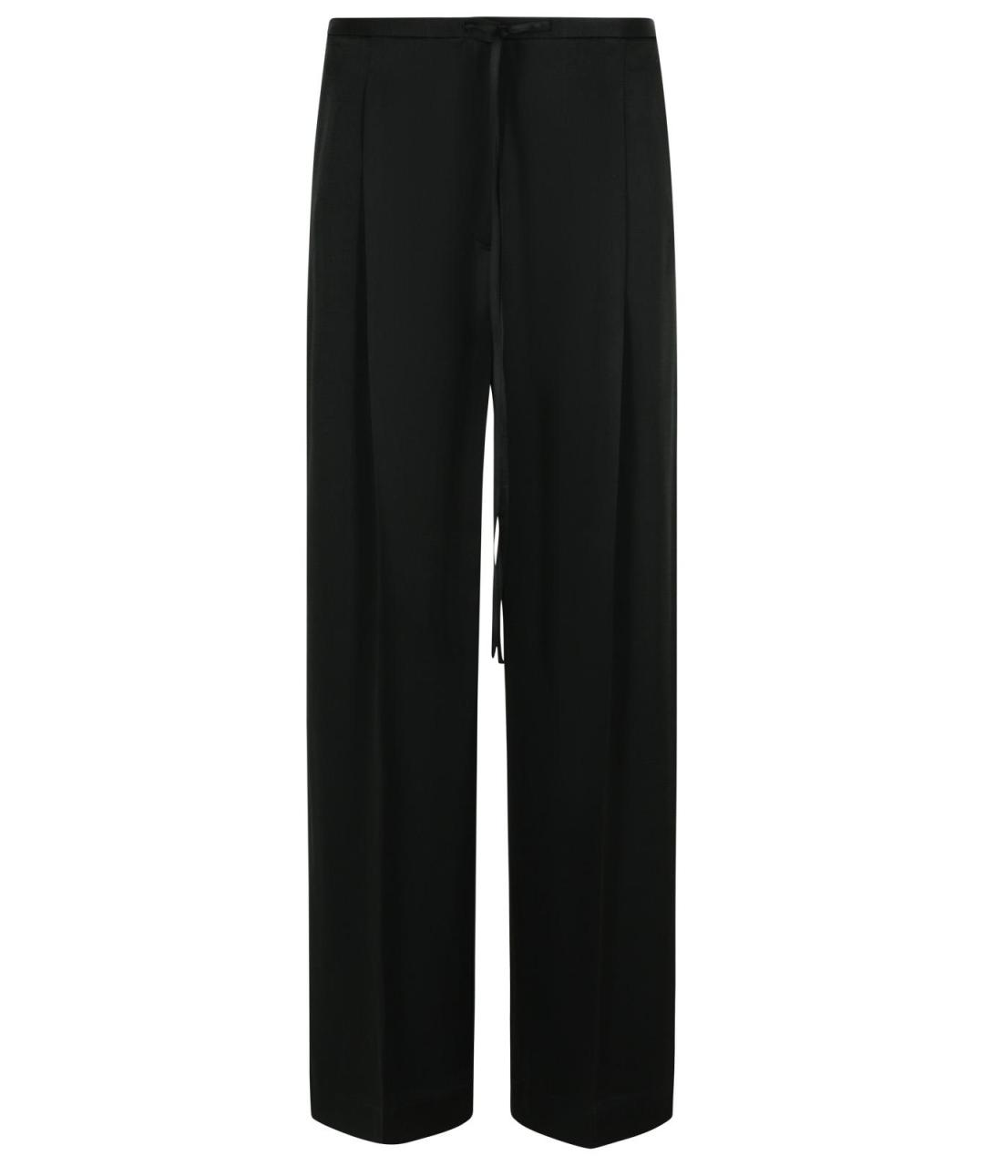 ROHE Черные ацетатные прямые брюки, фото 1