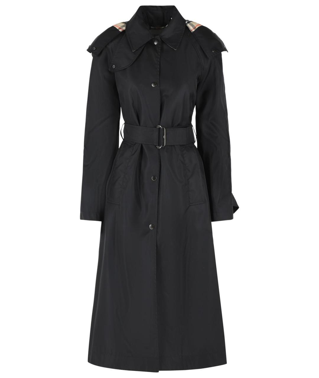 BURBERRY Черный полиамидовый тренч/плащ, фото 1