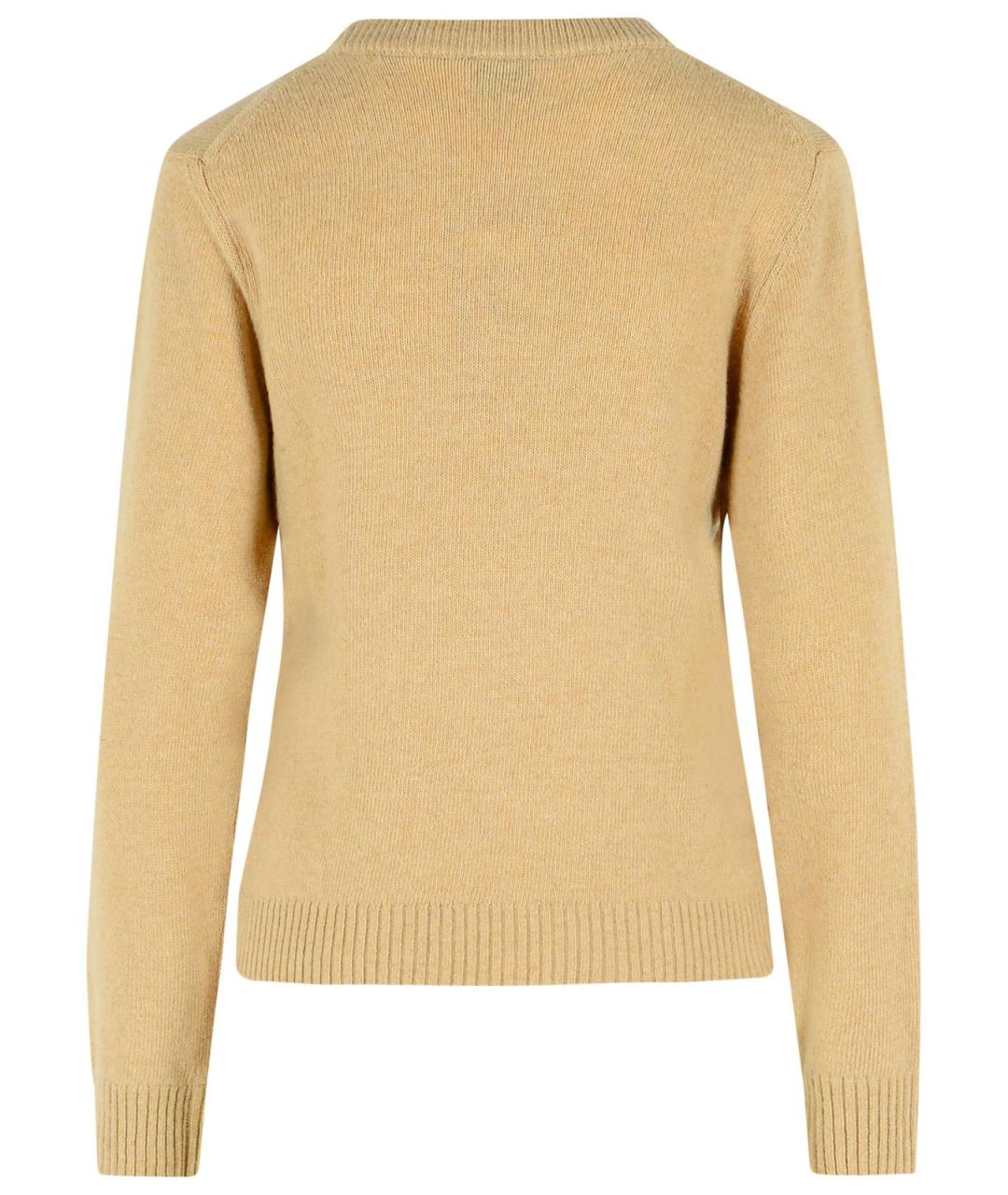 GANNI Бежевый шерстяной джемпер / свитер, фото 3