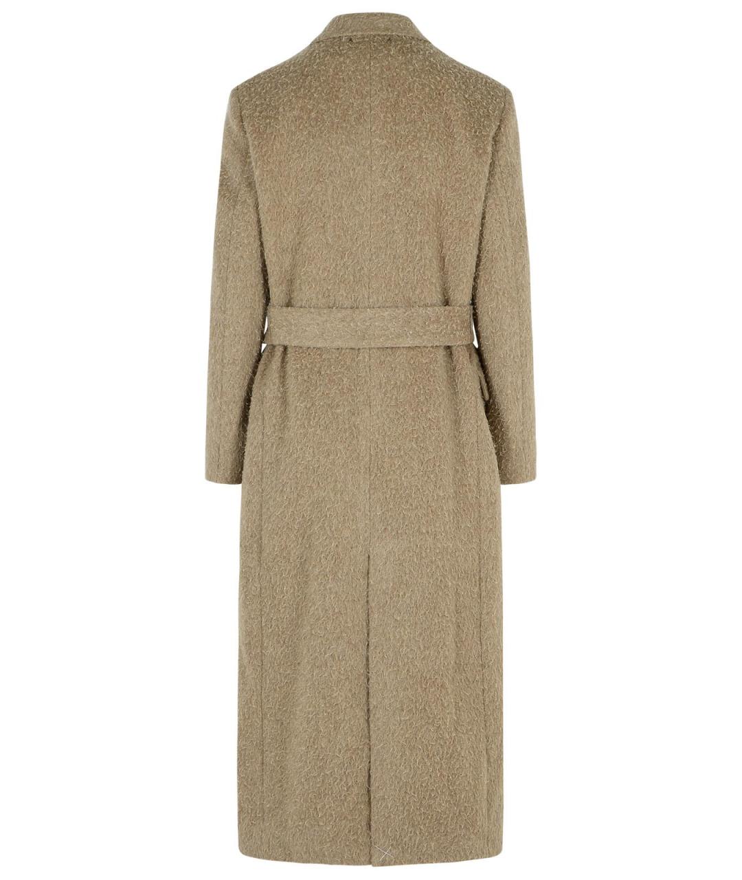 GOLDEN GOOSE DELUXE BRAND Бежевое шерстяное пальто, фото 3