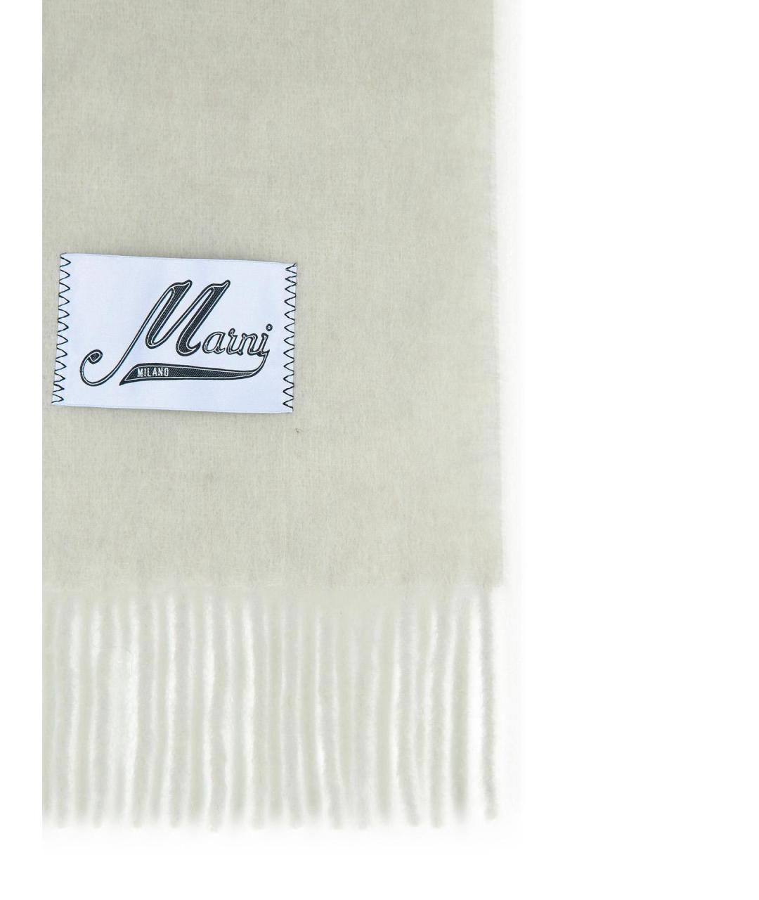 MARNI Серый шерстяной шарф, фото 3