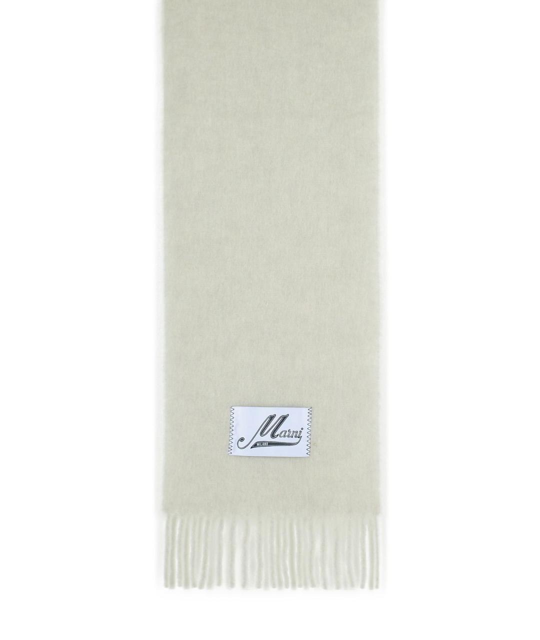 MARNI Серый шерстяной шарф, фото 1