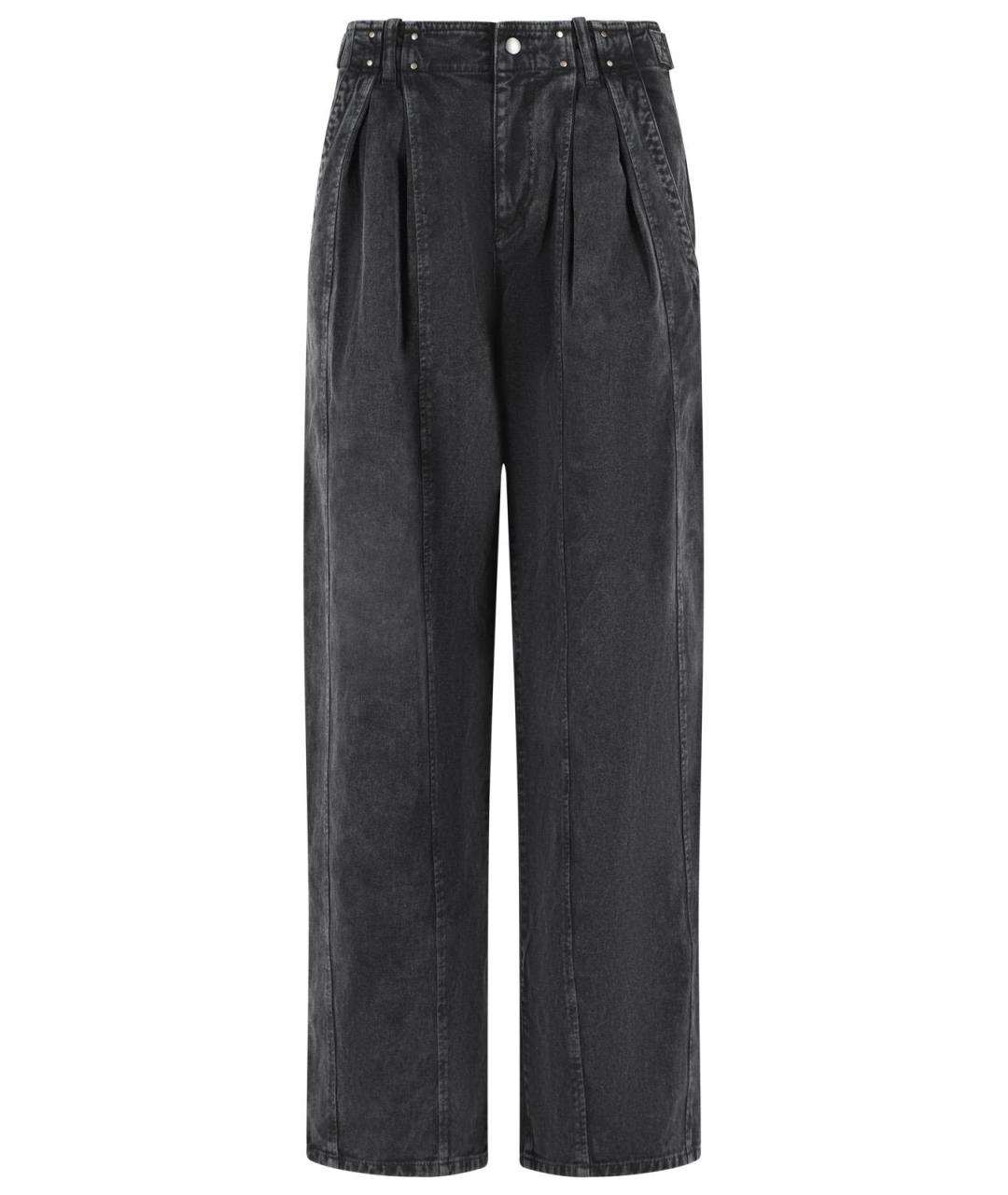 ISABEL MARANT Черные хлопковые прямые джинсы, фото 1