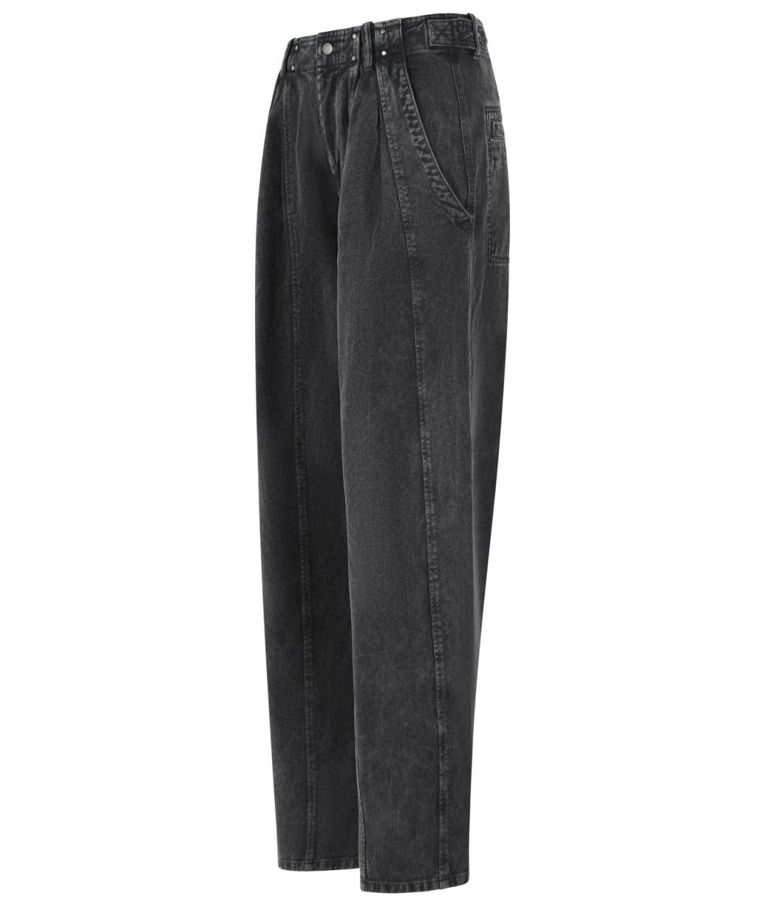 ISABEL MARANT Черные хлопковые прямые джинсы, фото 2