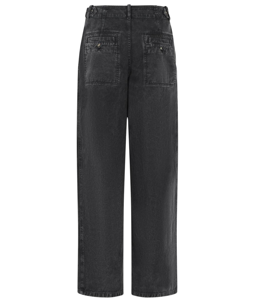 ISABEL MARANT Черные хлопковые прямые джинсы, фото 3