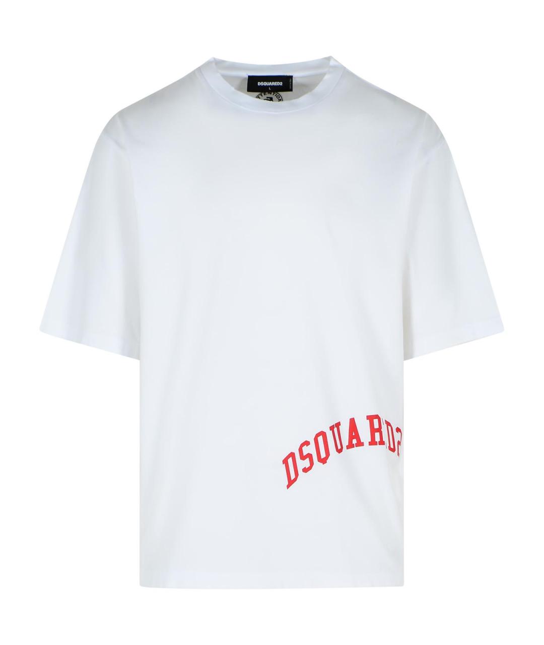 DSQUARED2 Белая хлопковая футболка, фото 1