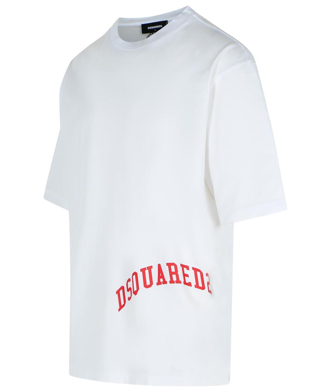 DSQUARED2 Белая хлопковая футболка, фото 2