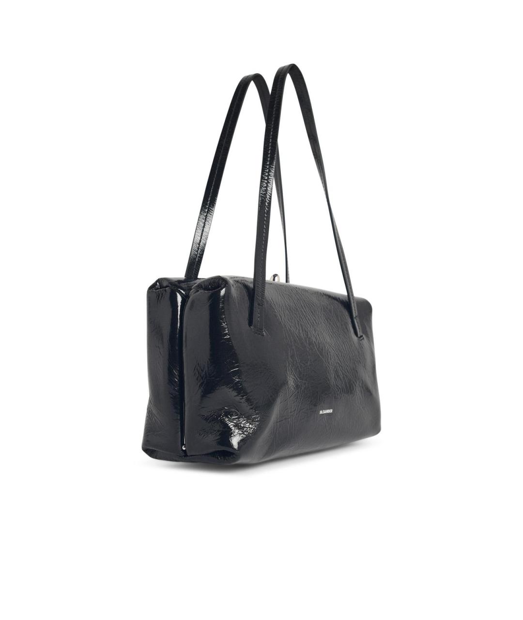 JIL SANDER Черная кожаная сумка через плечо, фото 2