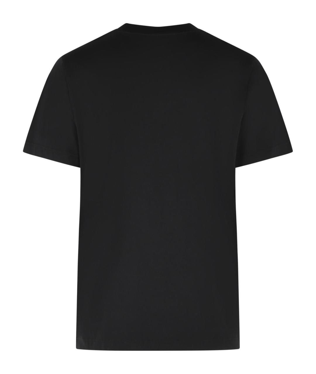MONCLER Черная хлопковая футболка, фото 3
