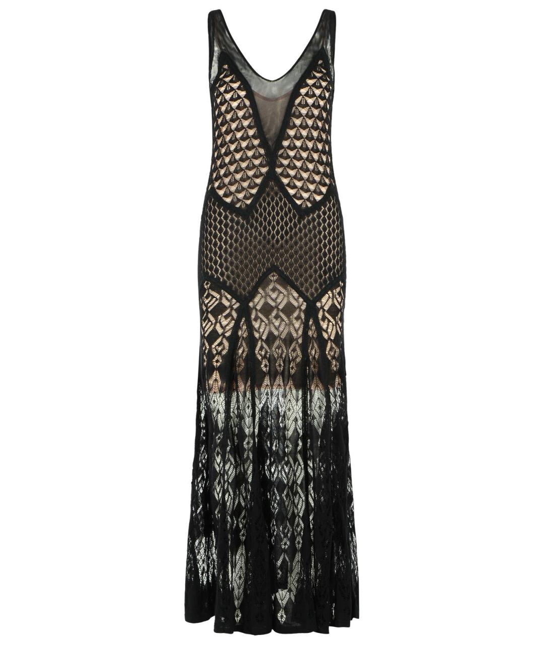 BLUMARINE Черное полиамидовое вечернее платье, фото 1