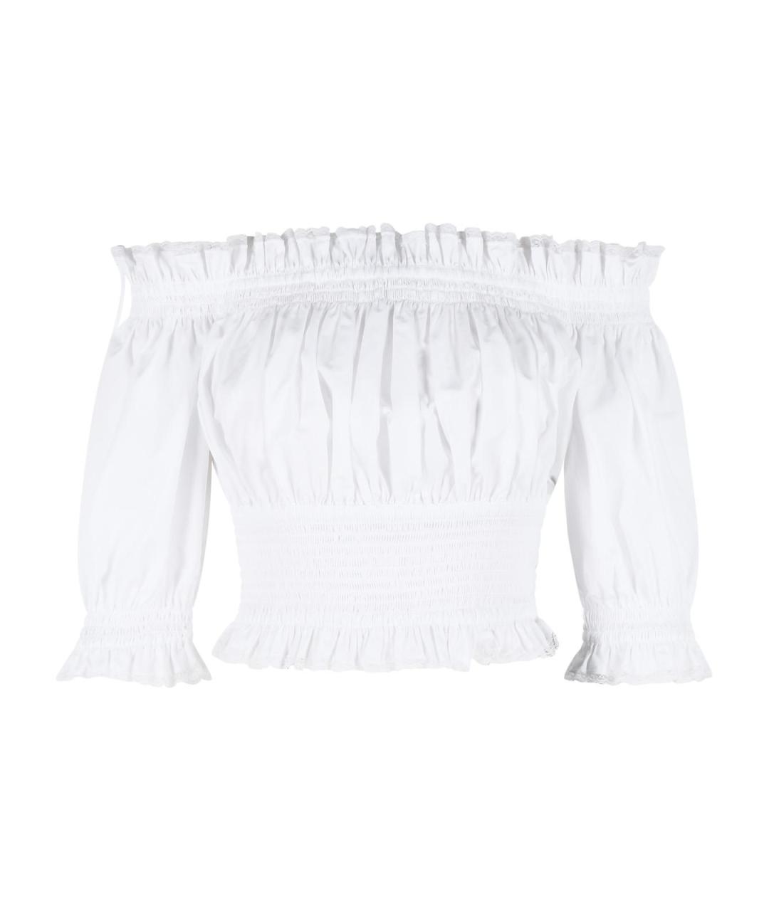 DOLCE&GABBANA Белая хлопковая блузы, фото 1