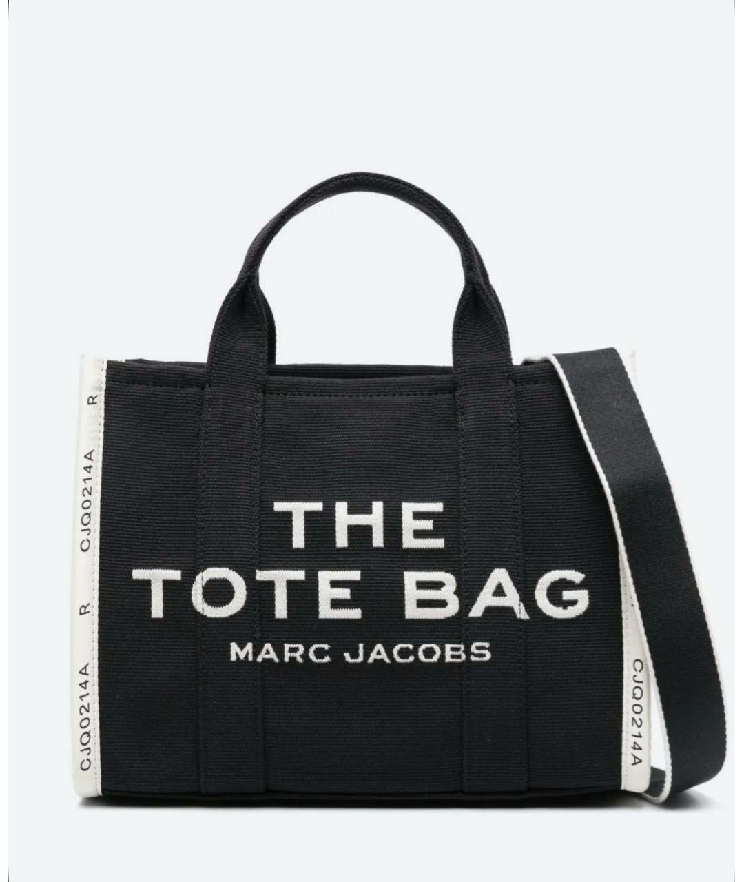 MARC JACOBS Черная хлопковая сумка тоут, фото 4