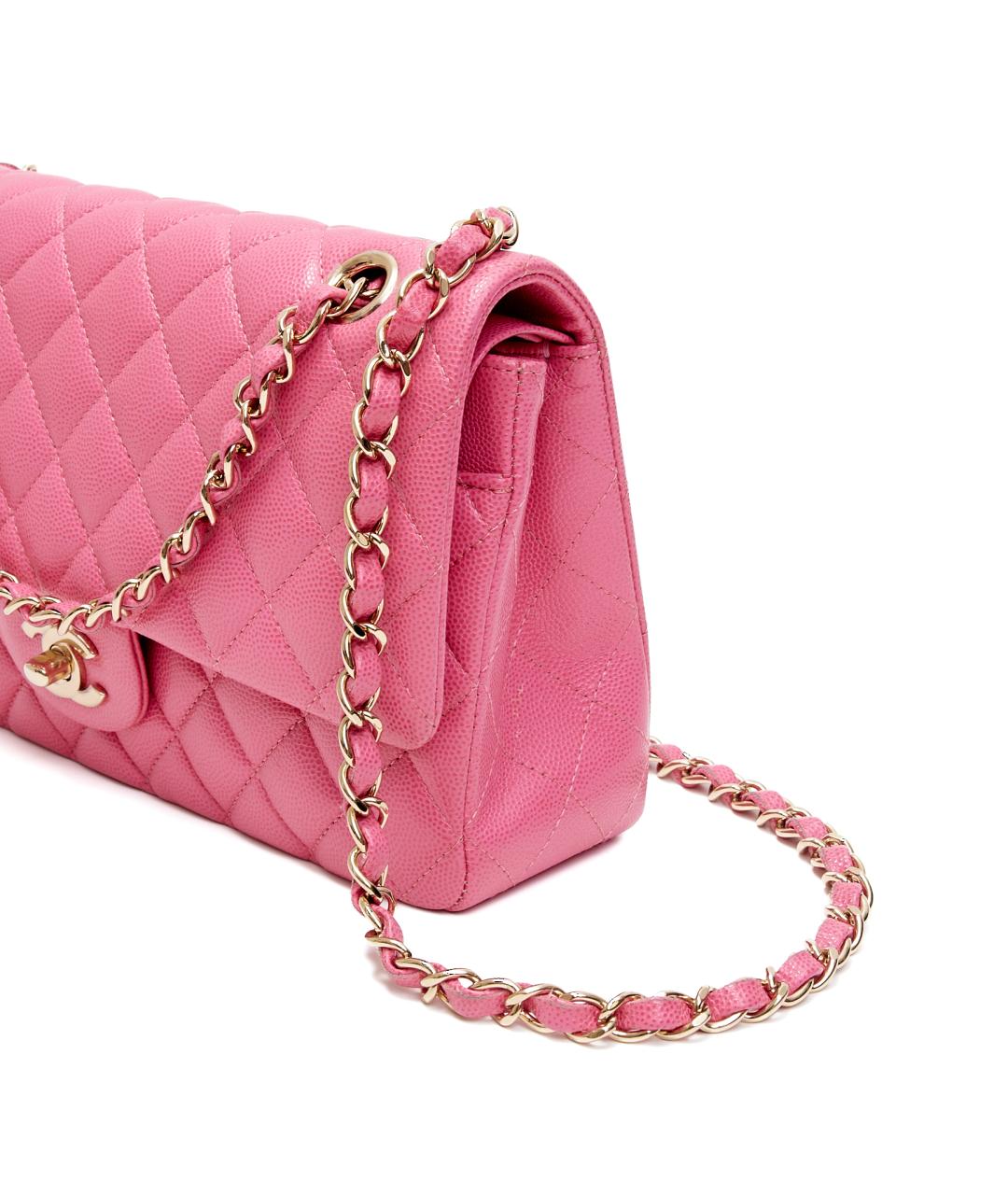 CHANEL Розовая кожаная сумка тоут, фото 4